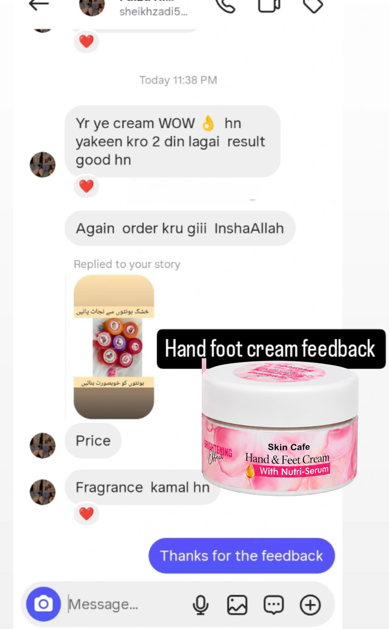 HAND FEET WHITENING CREAM (7 DAYS GURRANTTEE RESULTS )
