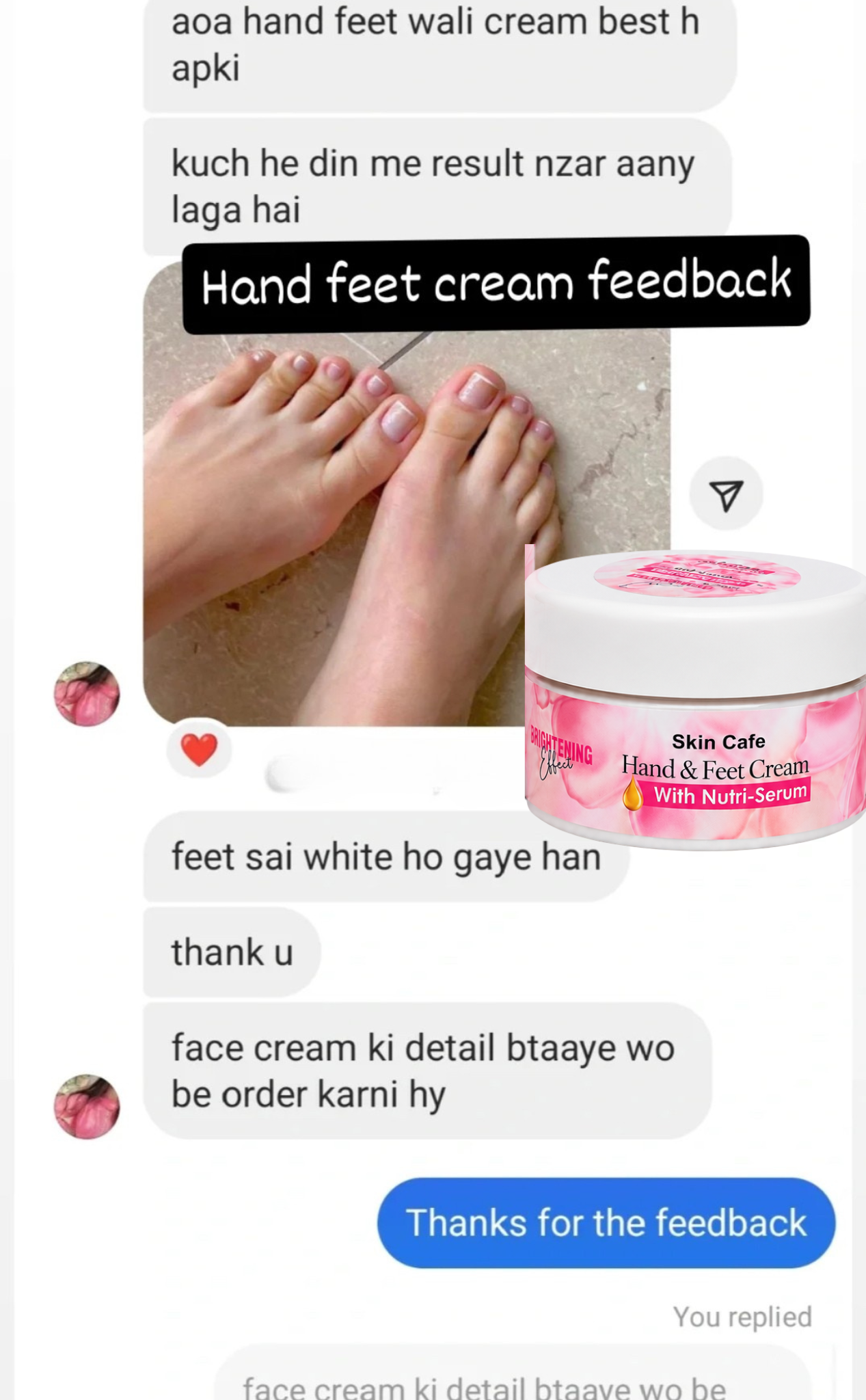 HAND FEET WHITENING CREAM (7 DAYS GURRANTTEE RESULTS )