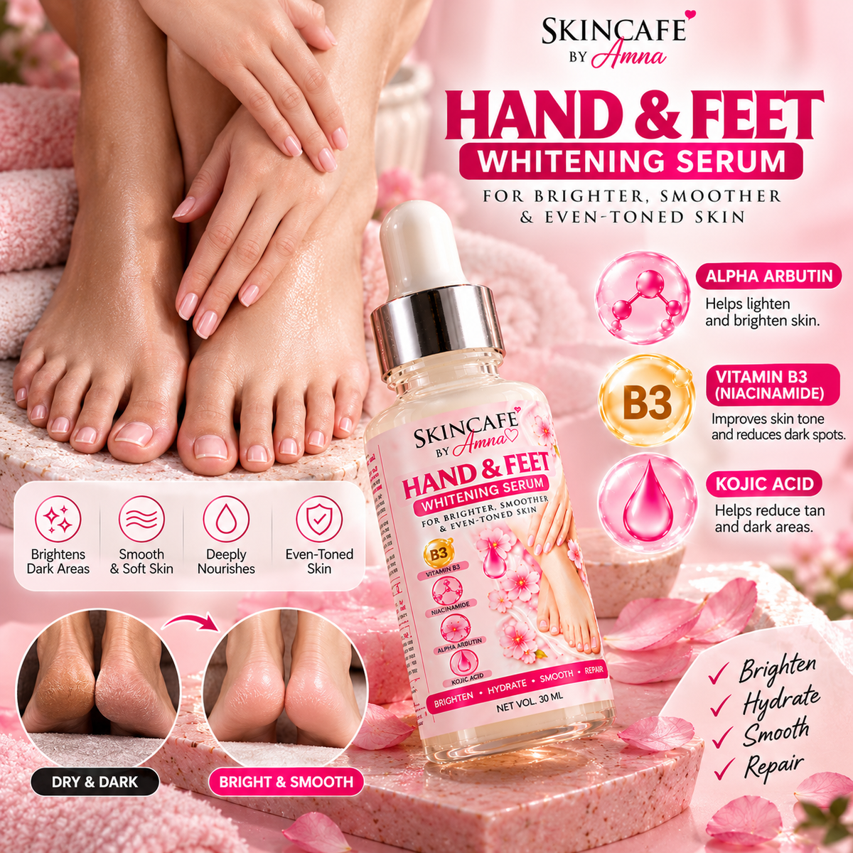 HAND FEET WHITENING SERUM