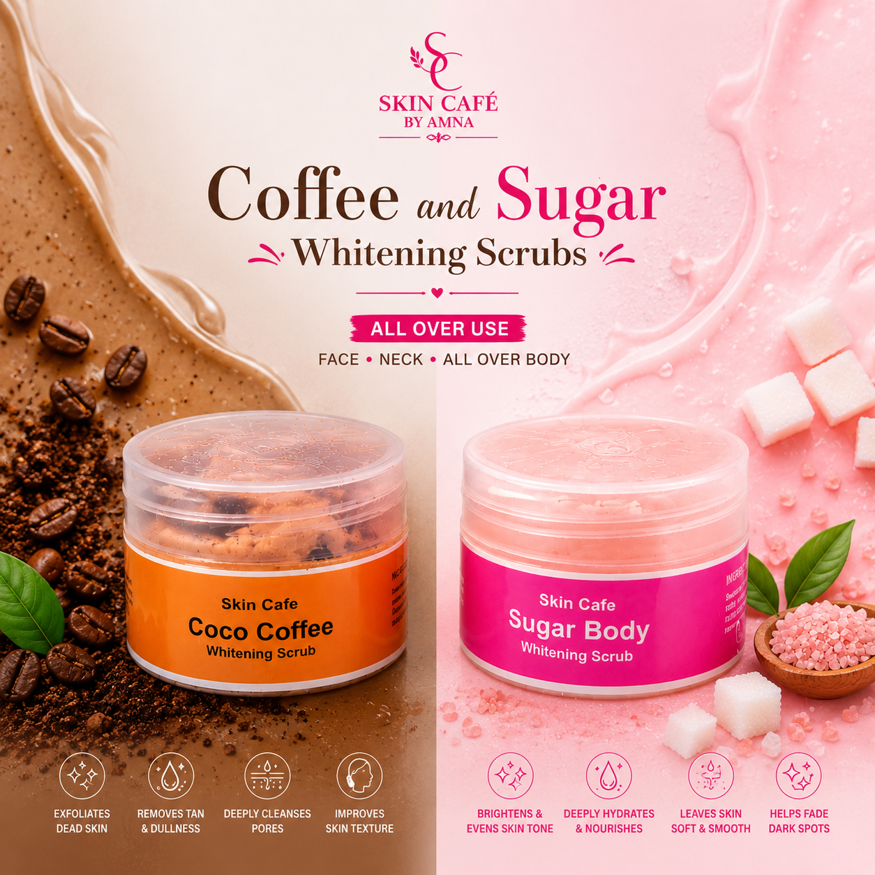 Full Body Sugar & Coffee Scrub Bundle