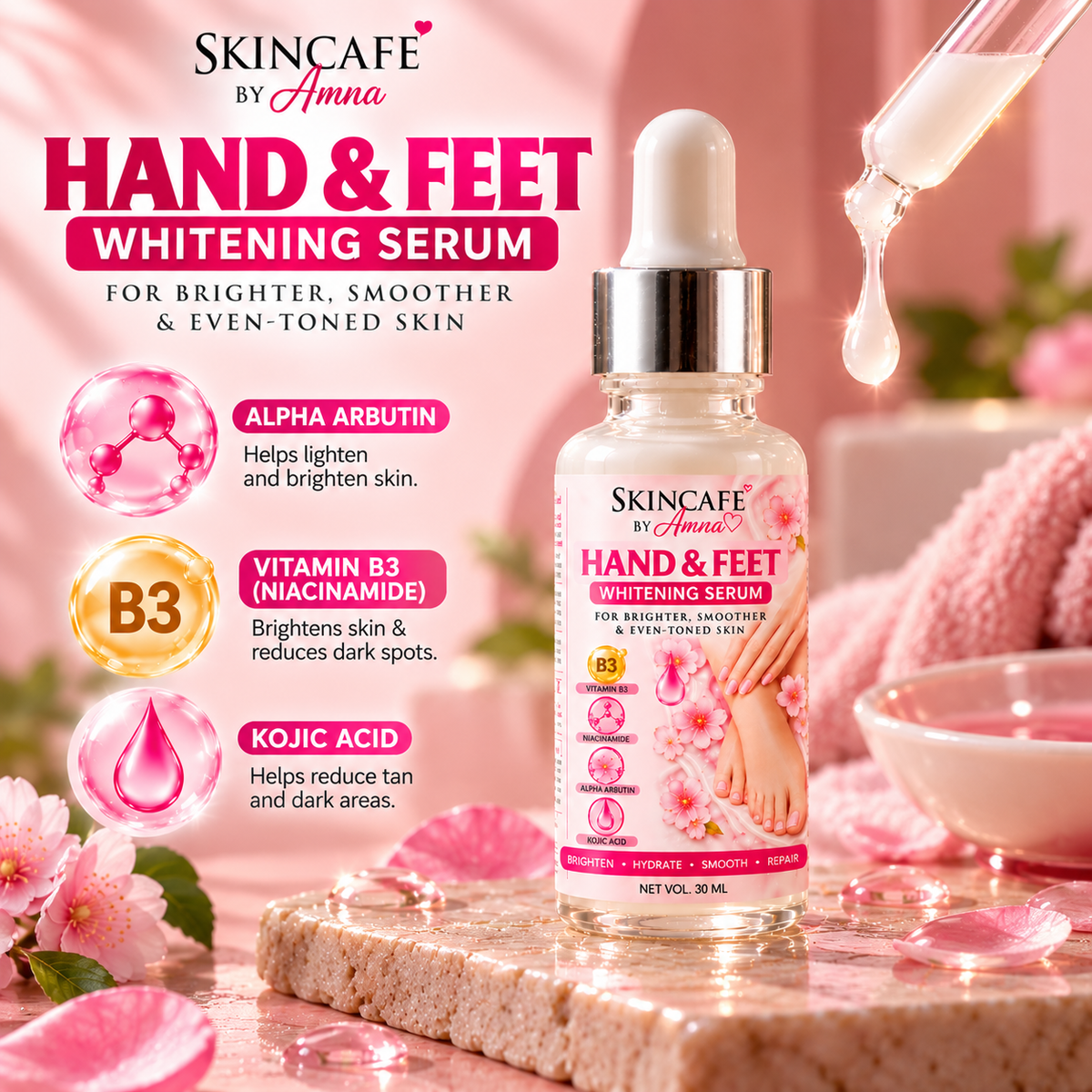 HAND FEET WHITENING SERUM