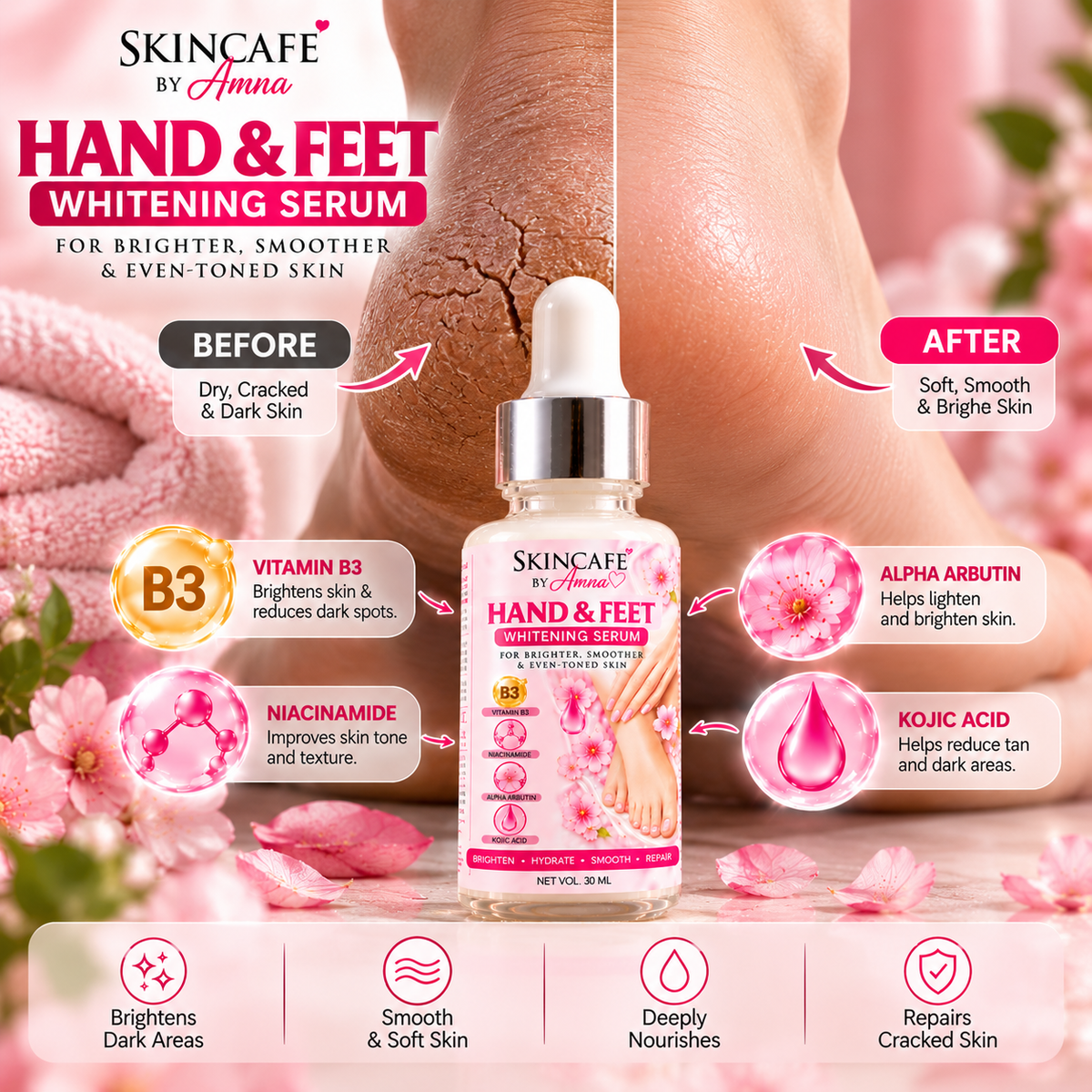 HAND FEET WHITENING SERUM