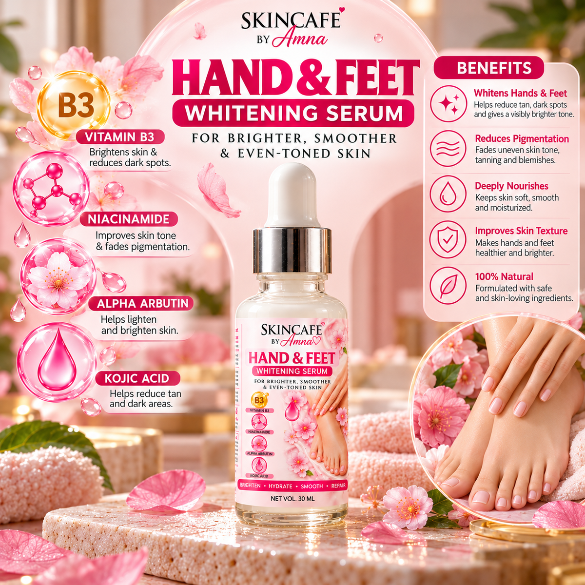 HAND FEET WHITENING SERUM