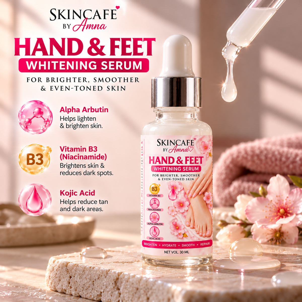 HAND FEET WHITENING SERUM