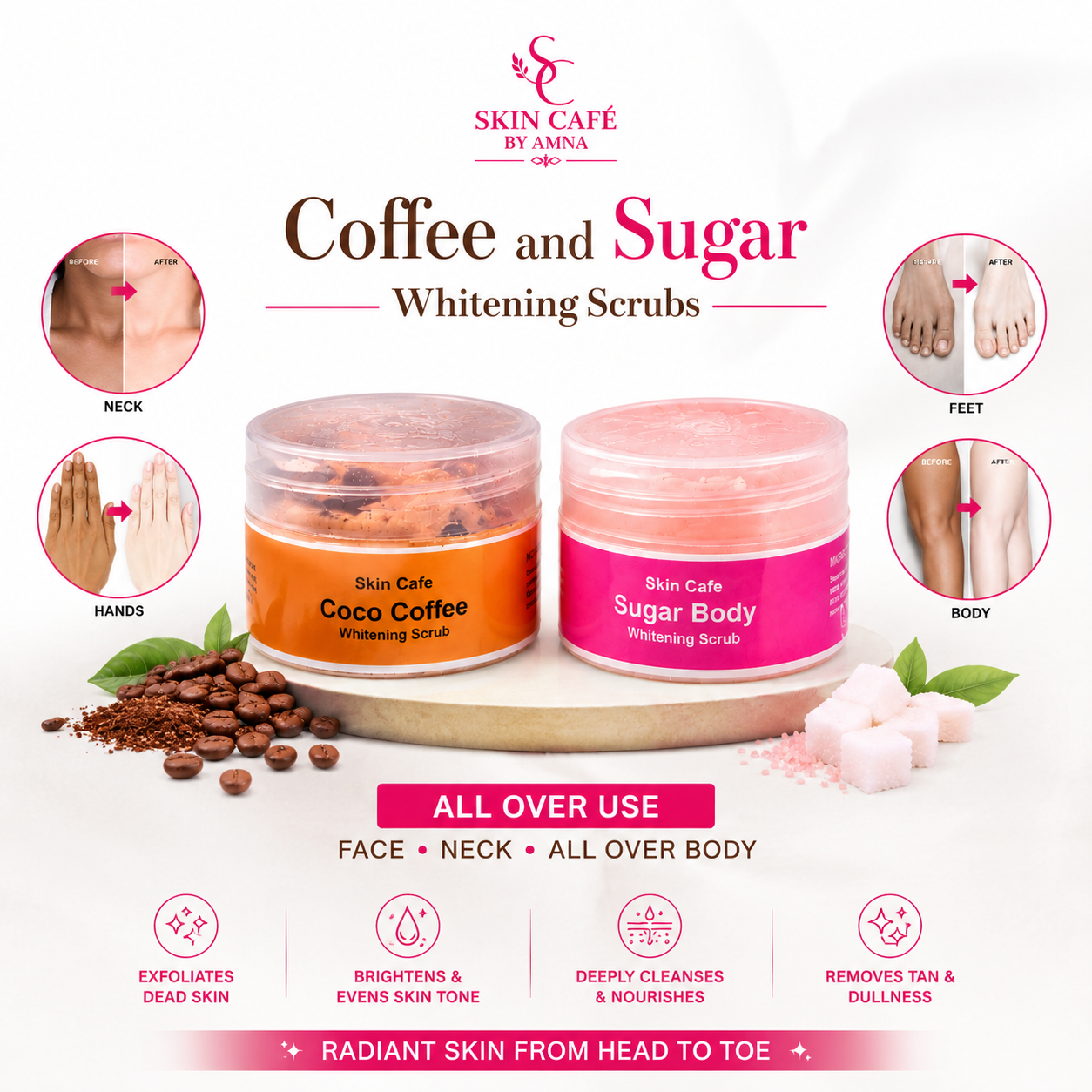 Full Body Sugar & Coffee Scrub Bundle
