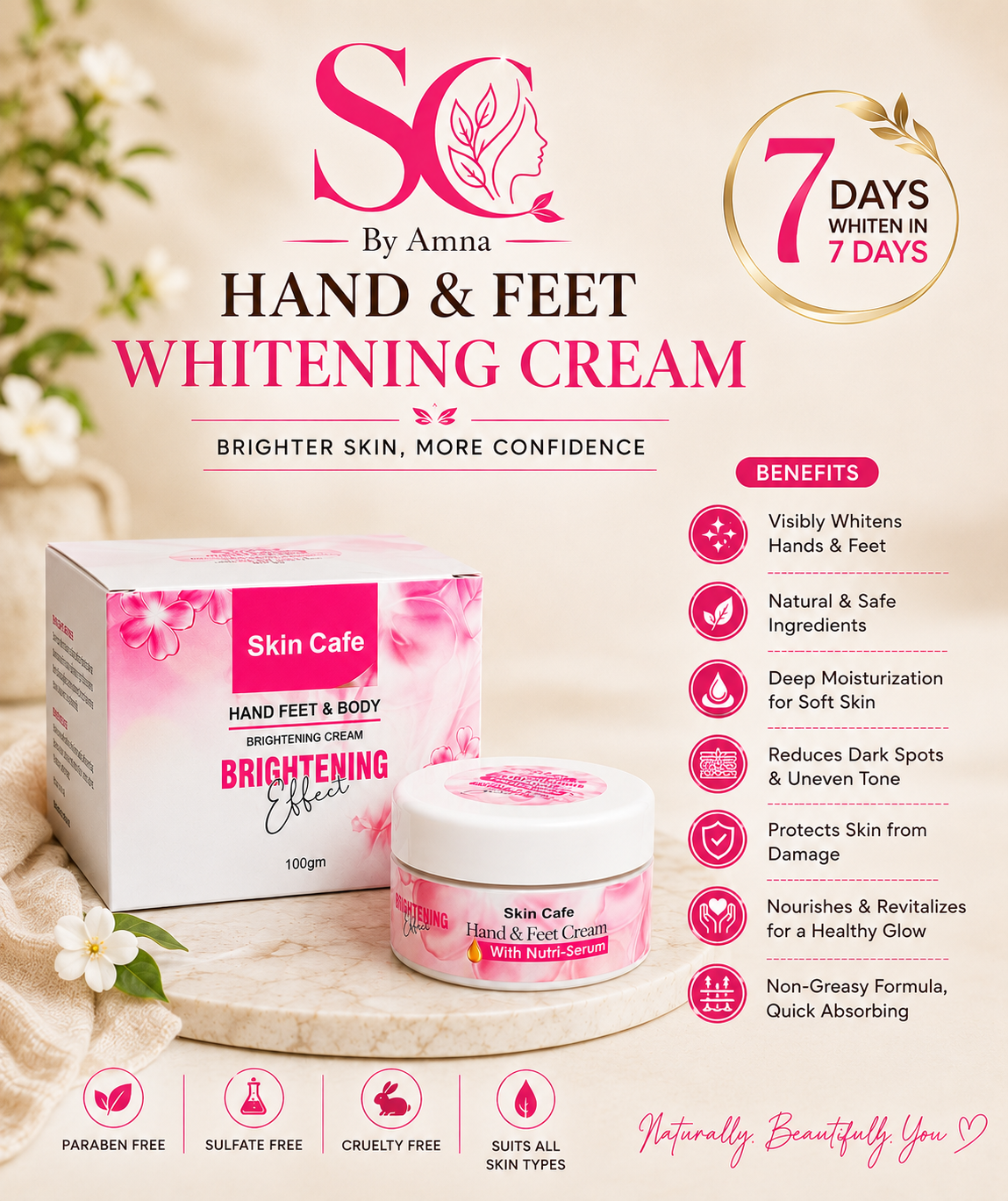 HAND FEET WHITENING CREAM (7 DAYS GURRANTTEE RESULTS )
